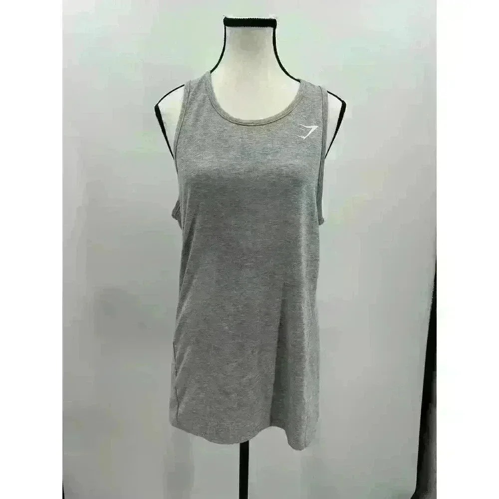 Gymshark‎ Women's Heather Grey Sleeveless Training Tank Top Size M Athletic